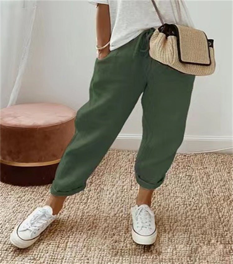 Virelisse | Casual Cropped Linen Pants