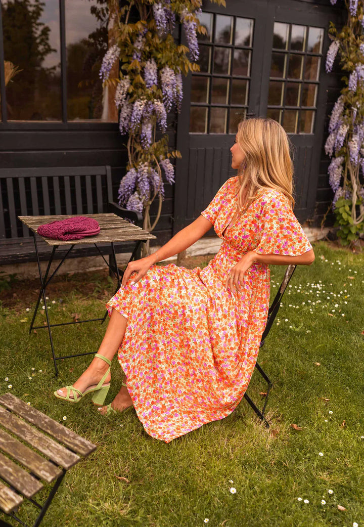 Isla | Elegant Puffed Sleeve Summer Maxi Dress