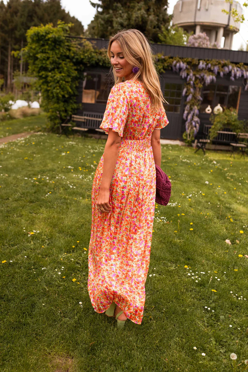 Isla | Elegant Puffed Sleeve Summer Maxi Dress