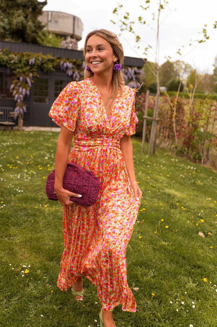 Isla | Elegant Puffed Sleeve Summer Maxi Dress