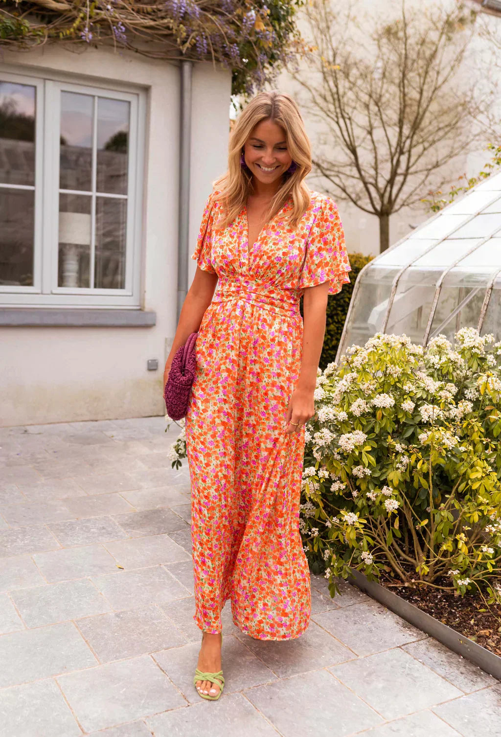 Isla | Elegant Puffed Sleeve Summer Maxi Dress