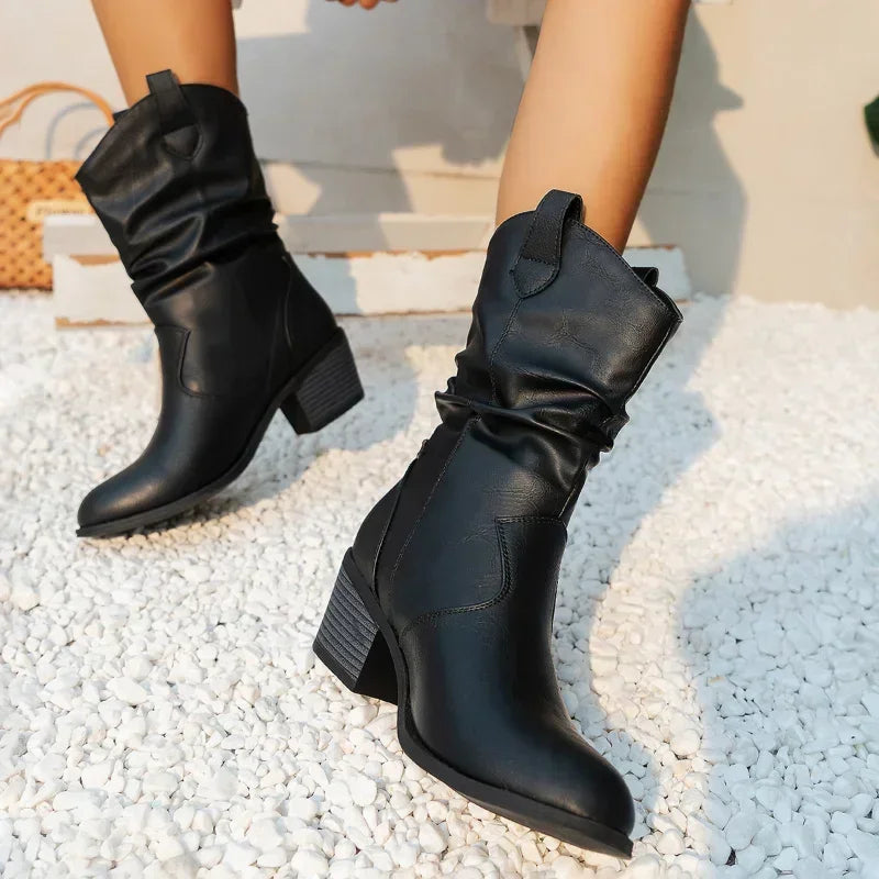 Madison | Women's Mid Calf Western Cowboy Boots