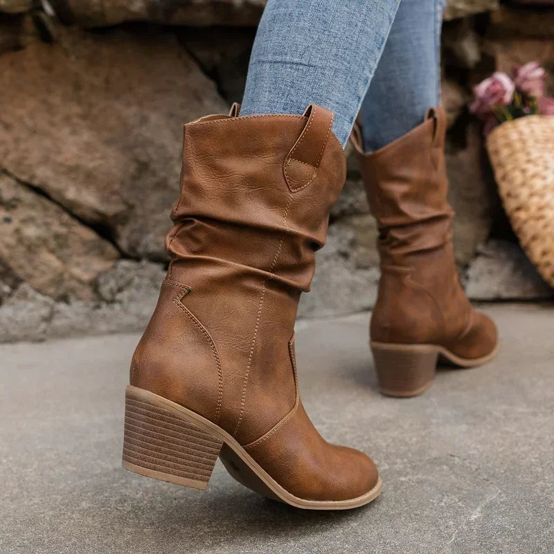 Madison | Women's Mid Calf Western Cowboy Boots