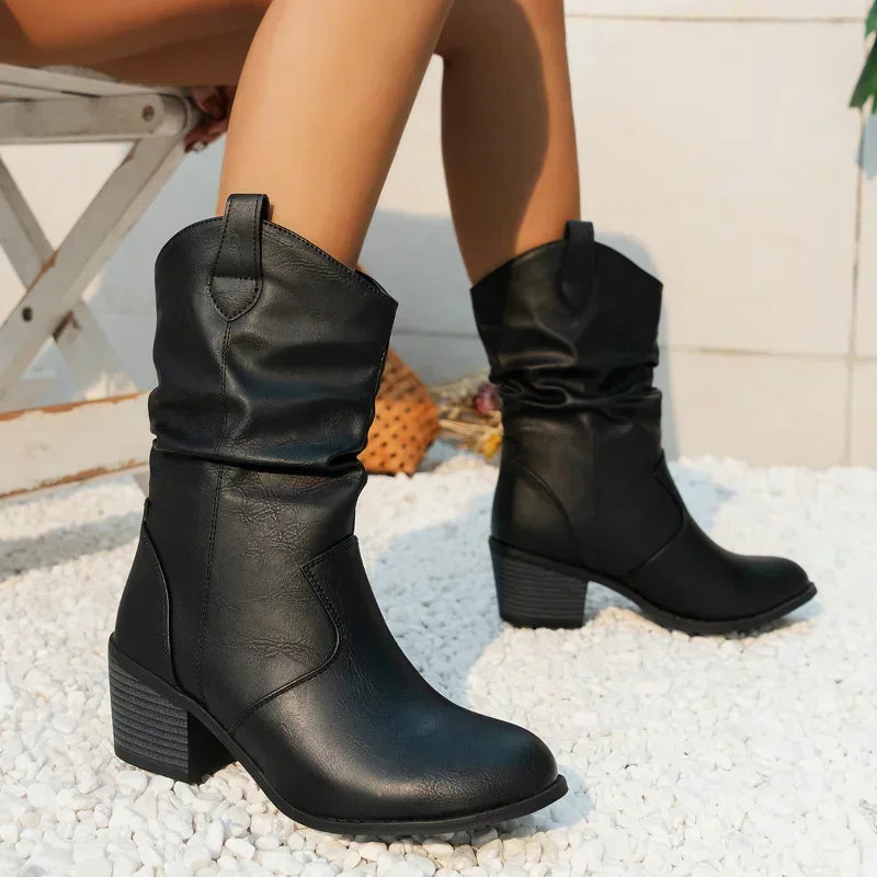 Madison | Women's Mid Calf Western Cowboy Boots