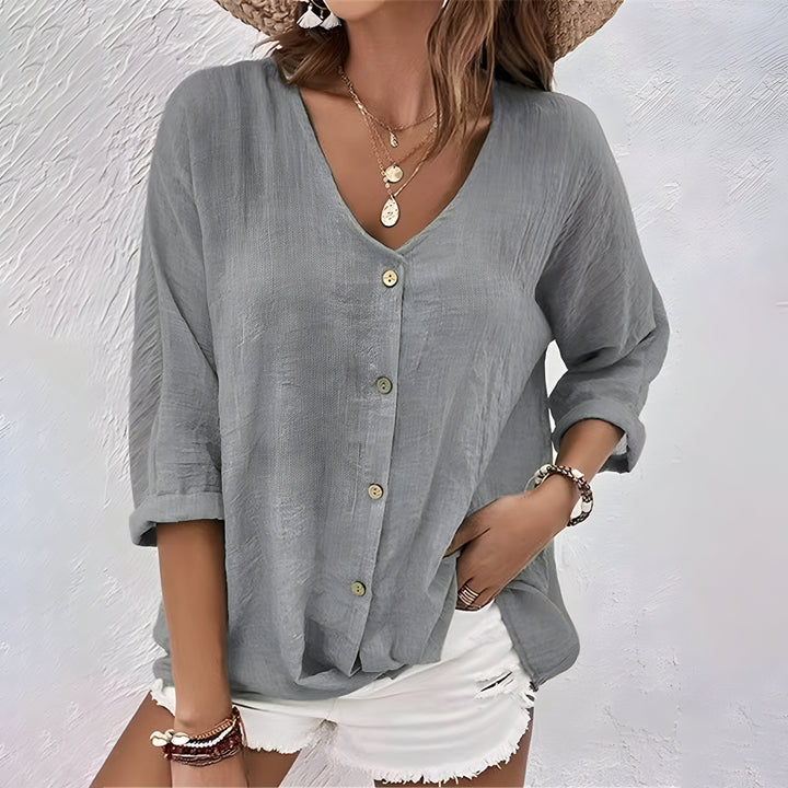 Marcia | Women's Relaxed Button-Up Casual Blouse