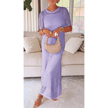 Bethany | Women's Elegant Maxi Dress with Short Sleeves