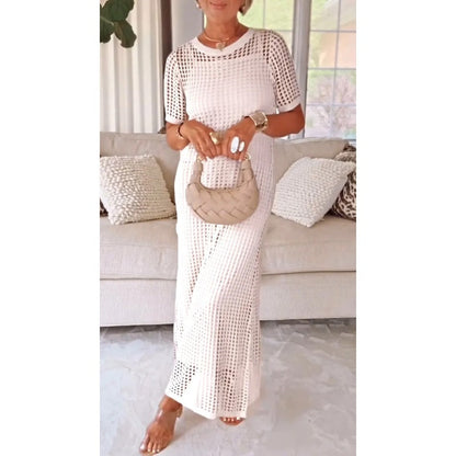 Bethany | Women's Elegant Maxi Dress with Short Sleeves