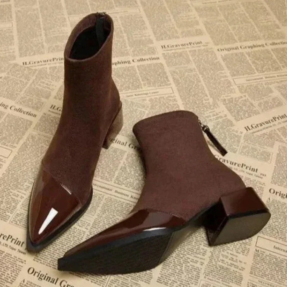 Eva | Women's Elegant Block Heel Ankle Boots