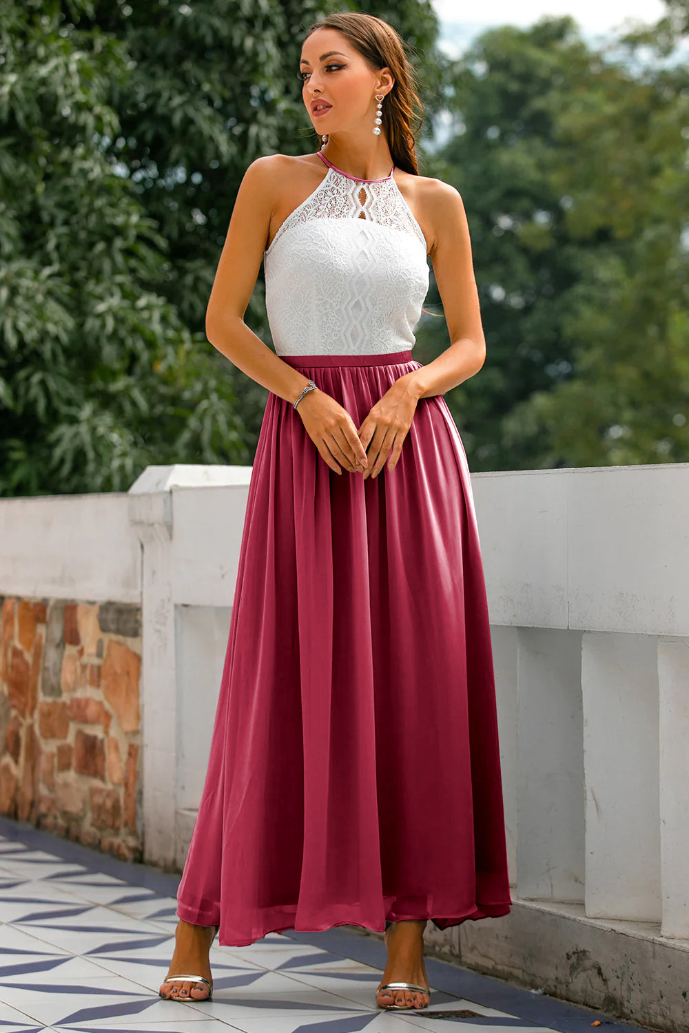 Miriam | Women's Elegant Halter Neck Wedding Guest Dress
