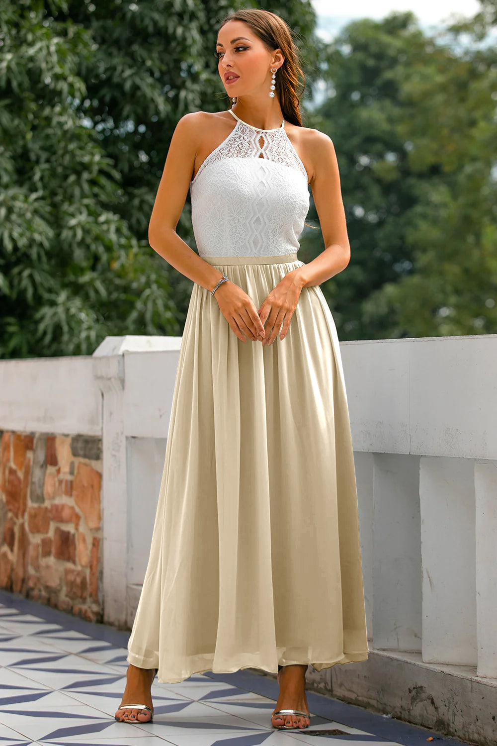 Miriam | Women's Elegant Halter Neck Wedding Guest Dress