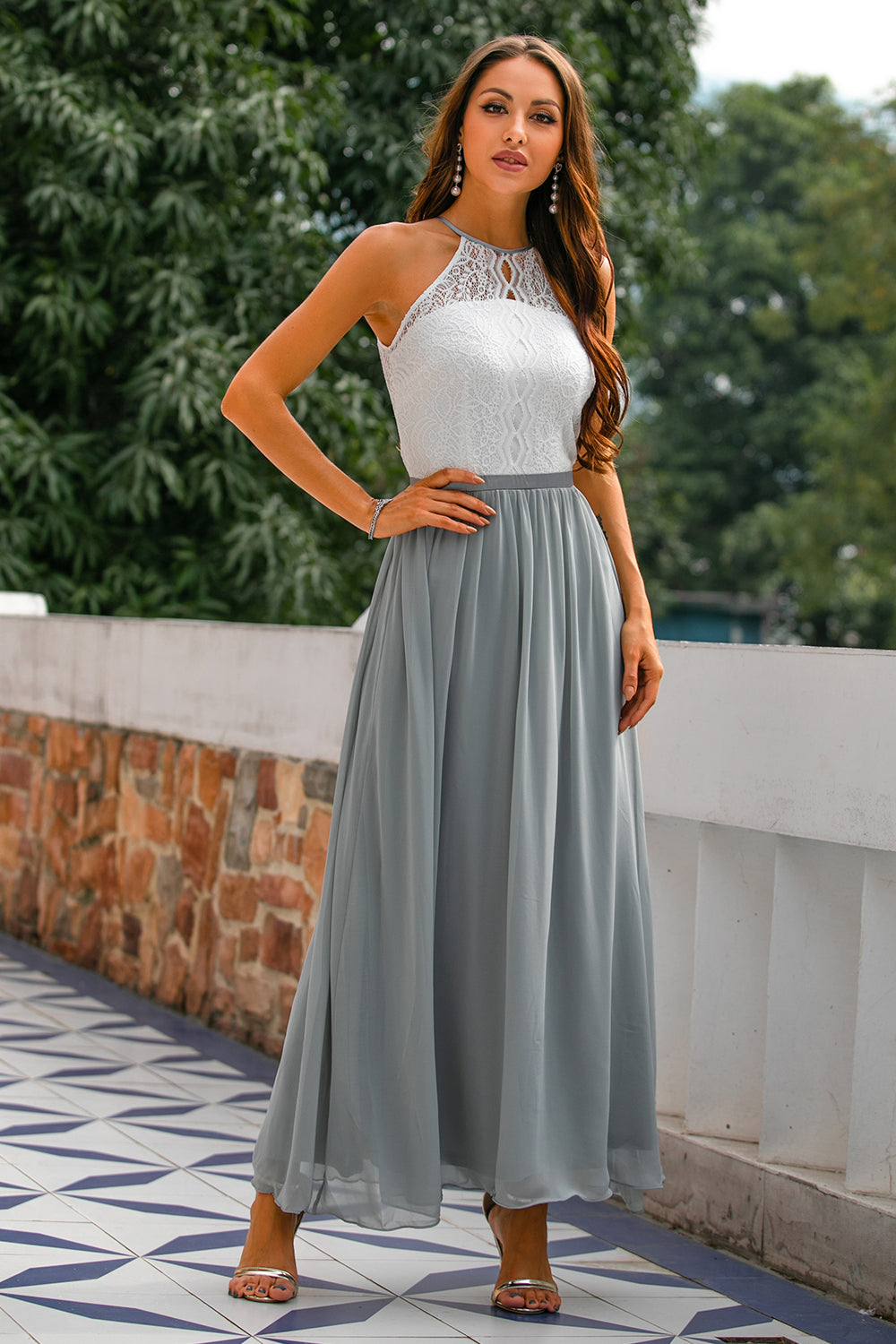 Miriam | Women's Elegant Halter Neck Wedding Guest Dress