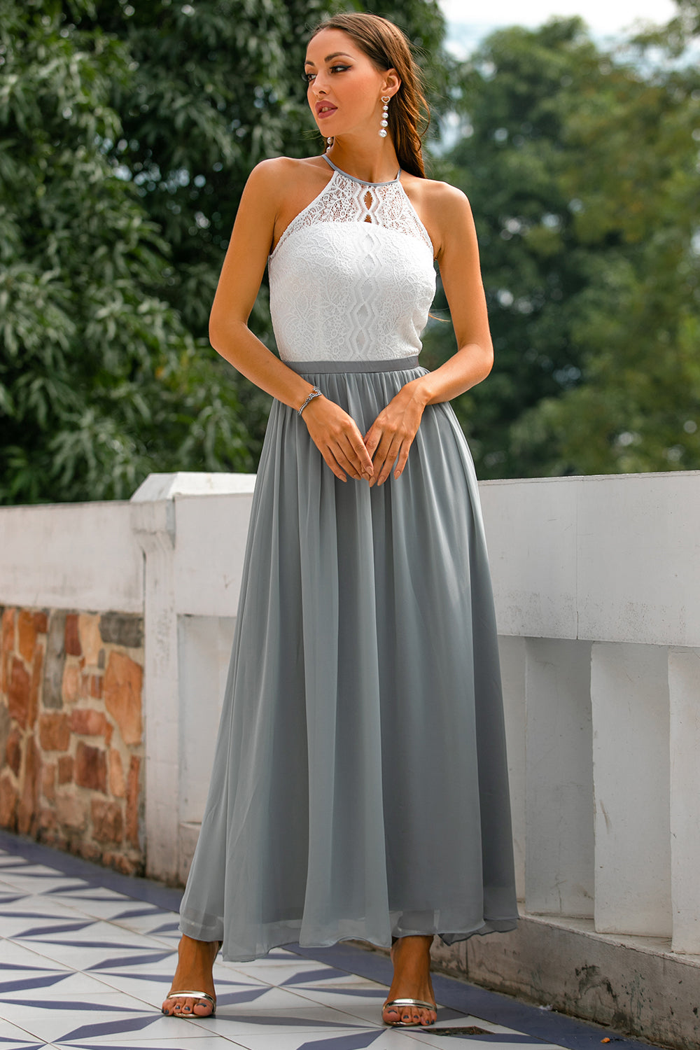 Miriam | Women's Elegant Halter Neck Wedding Guest Dress