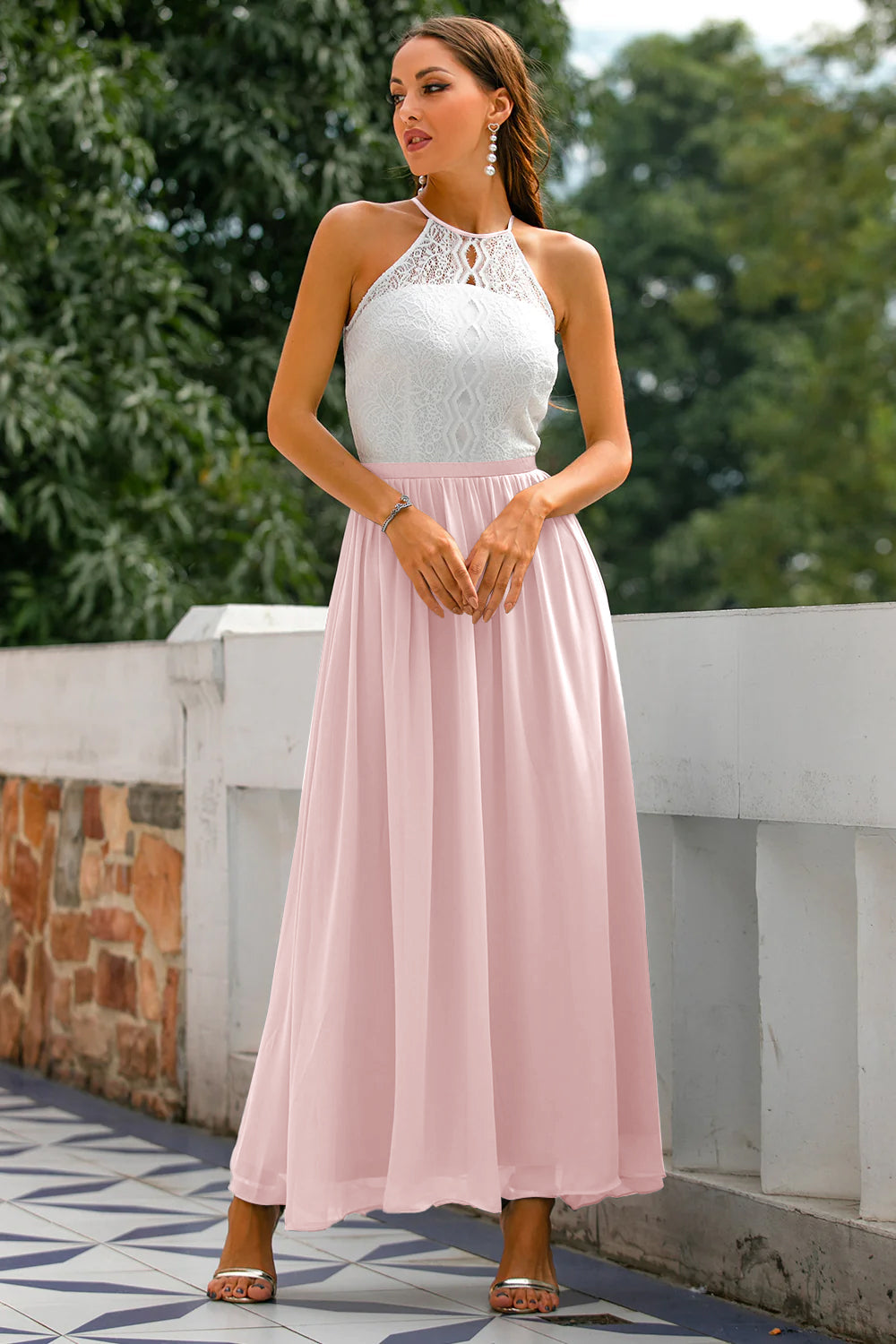 Miriam | Women's Elegant Halter Neck Wedding Guest Dress