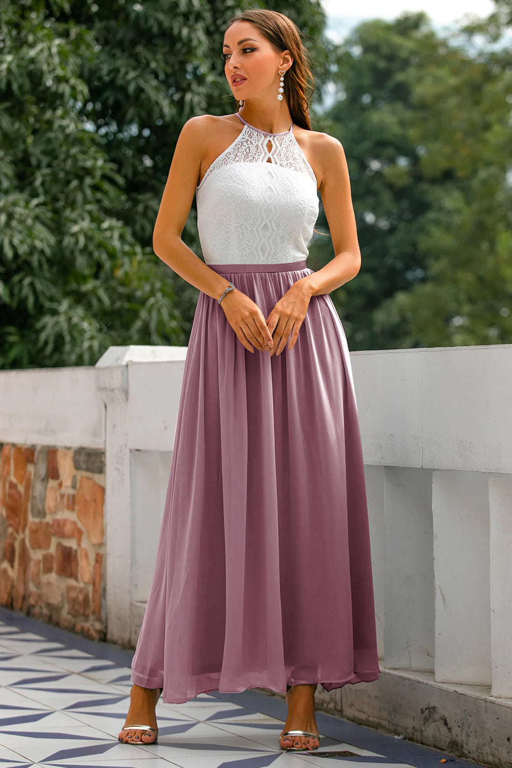 Miriam | Women's Elegant Halter Neck Wedding Guest Dress