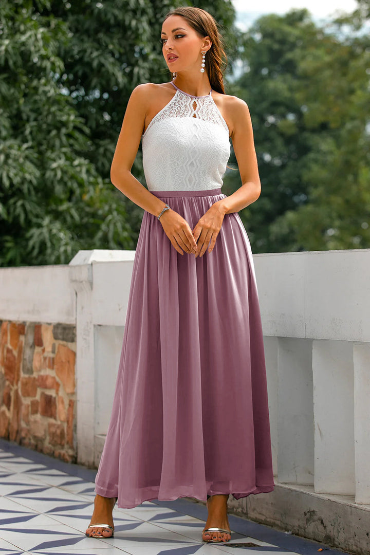 Miriam | Women's Elegant Halter Neck Wedding Guest Dress