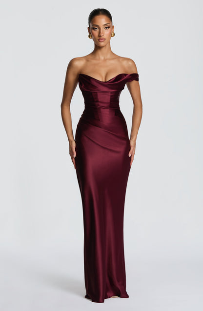 Piper | Women's One Shoulder Satin Evening Dress
