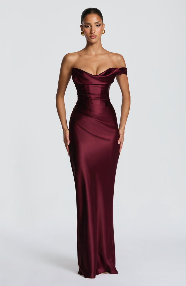 Piper | Women's One Shoulder Satin Evening Dress