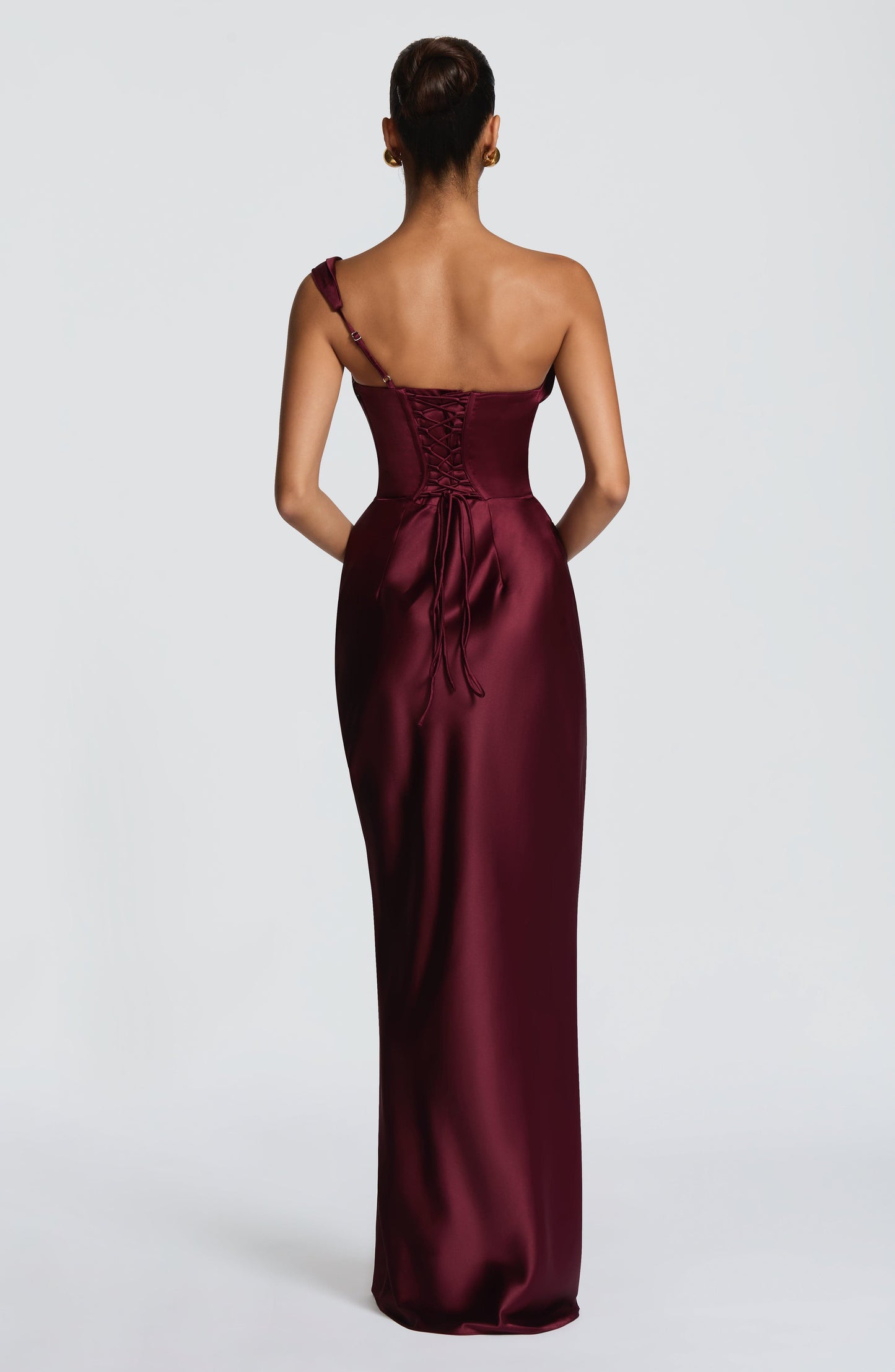 Piper | Women's One Shoulder Satin Evening Dress