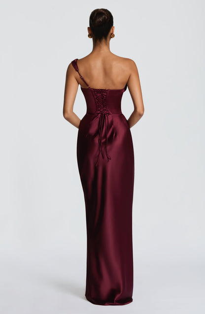 Piper | Women's One Shoulder Satin Evening Dress