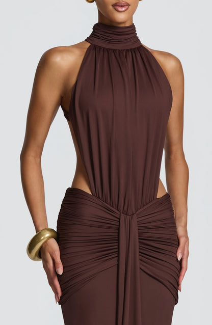 Leah | Women's Summer Halterneck Maxi Dress