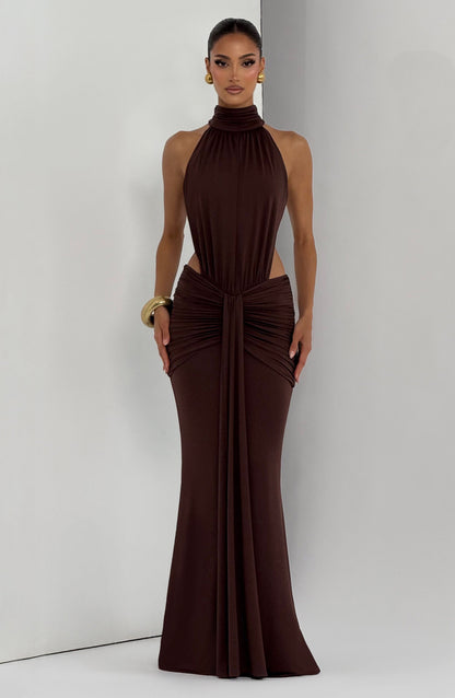Leah | Women's Summer Halterneck Maxi Dress