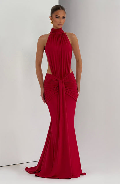 Leah | Women's Summer Halterneck Maxi Dress