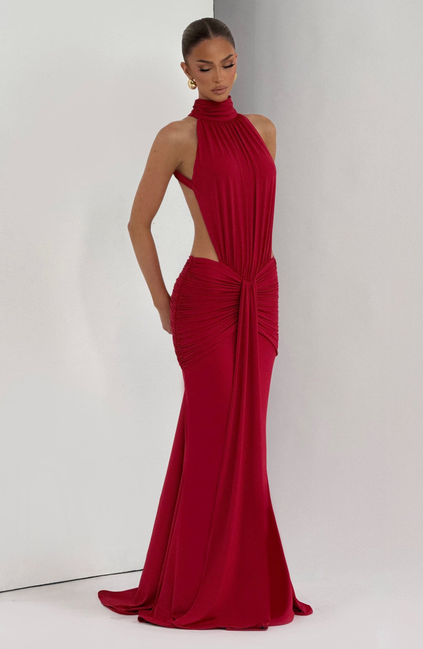 Leah | Women's Summer Halterneck Maxi Dress