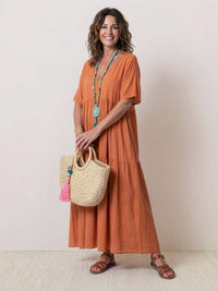 Aaliyah | Women's V-Neck Boho Maxi Dress