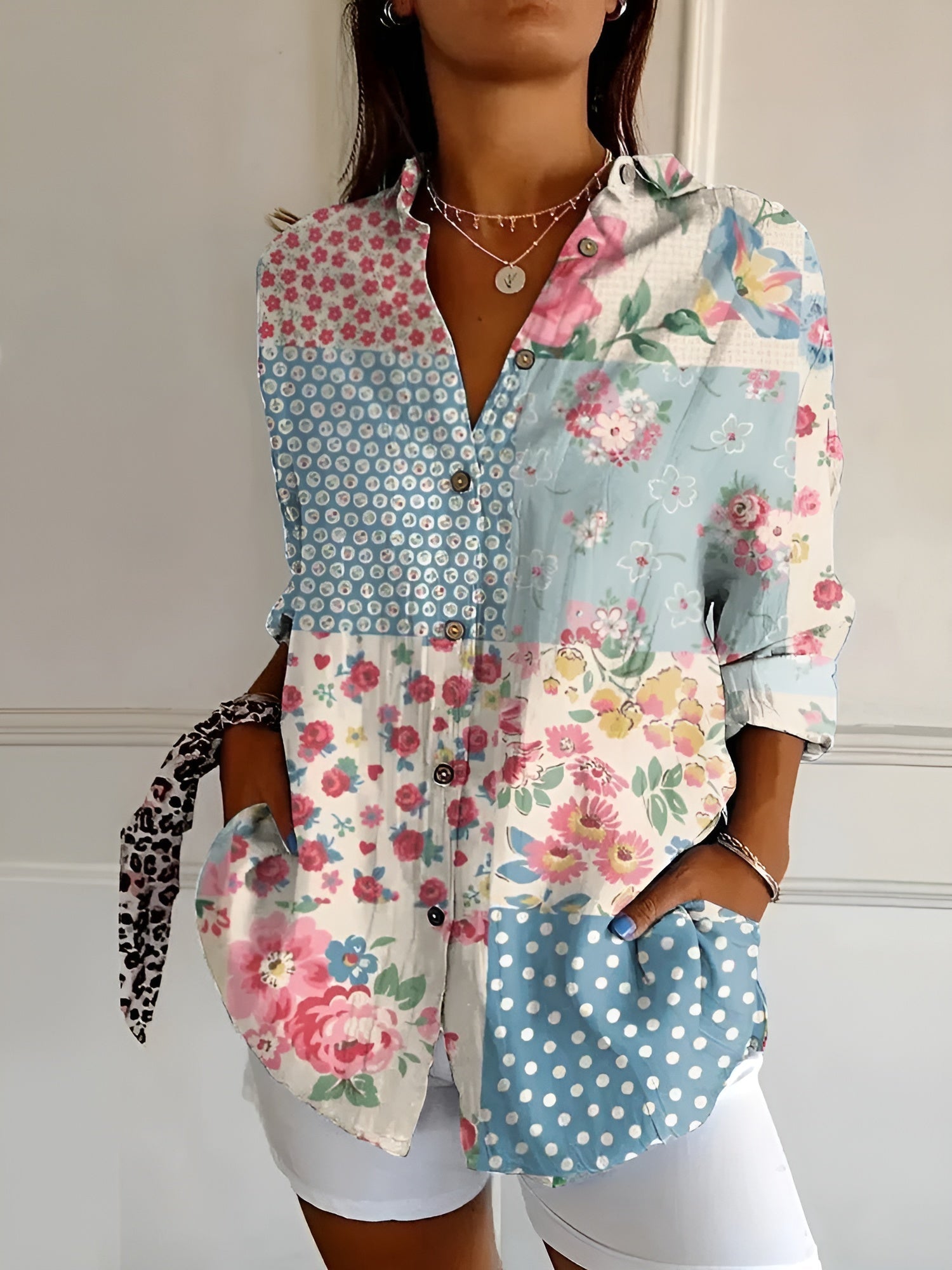 Maia | Light Floral Summer Blouse