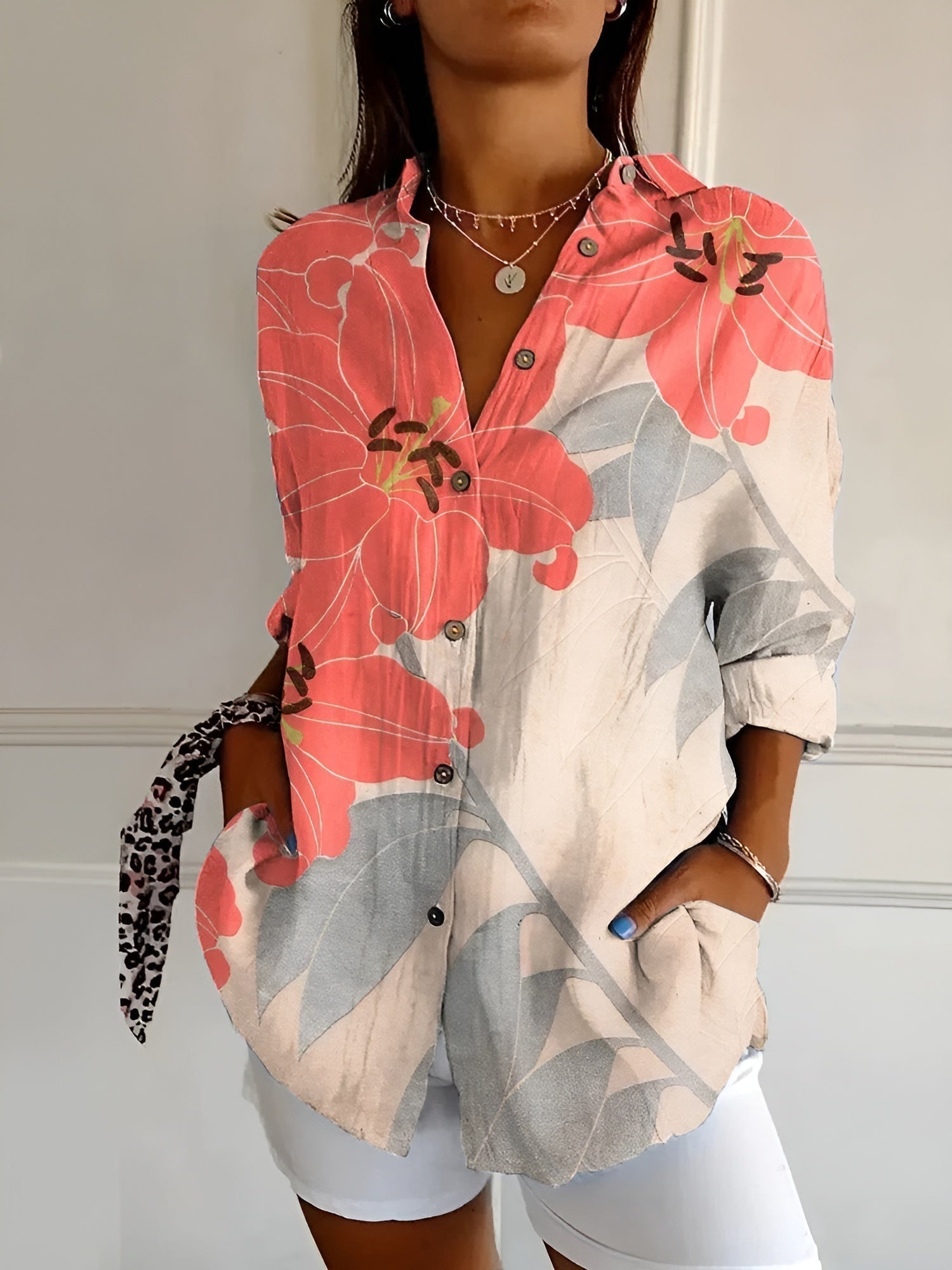 Maia | Light Floral Summer Blouse